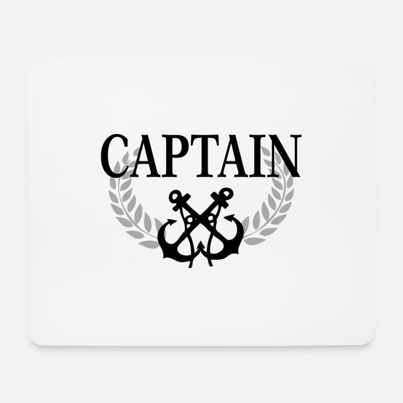 Kapitän - Mousepad (Querformat) - Weiß