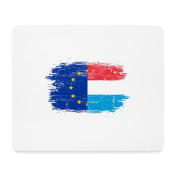 Gebürstete EU-Fusion der niederländischen Flagge - Mousepad (Querformat) - Weiß - Vorne
