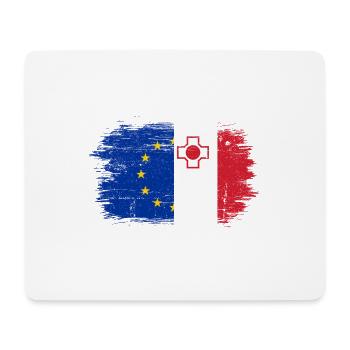 EU Japan Flagge Fusion Kreuz - Mousepad (Querformat) - Weiß - Vorne