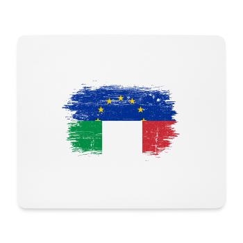 UE Italie Pinceau Drapeau Fusion - Tapis de souris (format paysage) - blanc - Devant