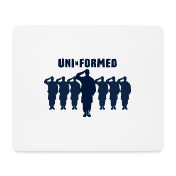 Uni-n-formed Uni-n-formiert - Mouse Pad (horizontal) - white - Front