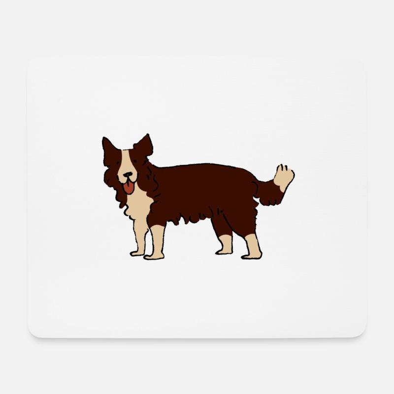 Border Collie - Mousepad (Querformat) - Weiß