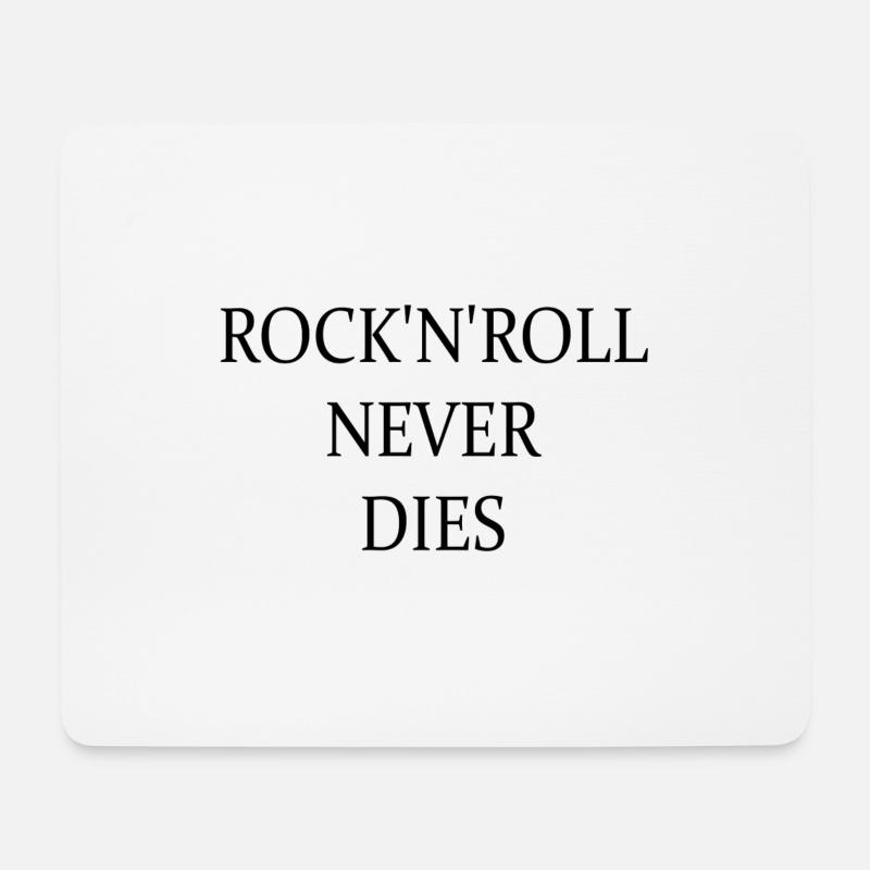 Rock'n'Roll stirbt nie - Mousepad (Querformat) - Weiß