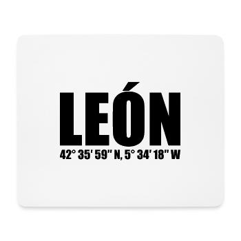 León Coordinates - Mouse Pad (horizontal) - white - Front