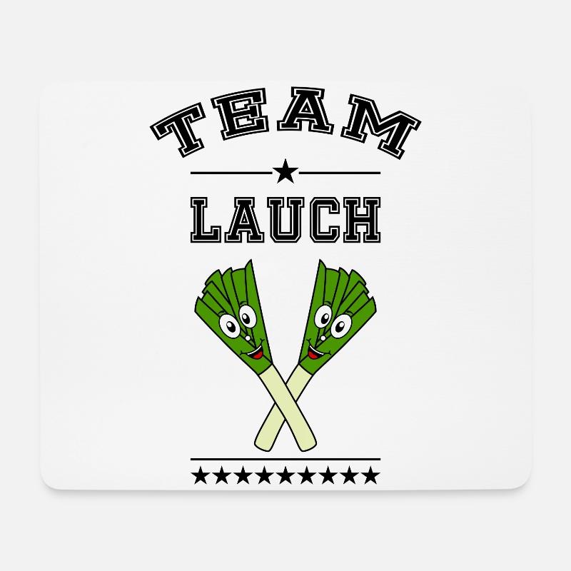 Team Lauch Logo schwarz - Mousepad (Querformat) - Weiß