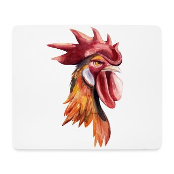 Hahn - Mousepad (Querformat) - Weiß - Vorne