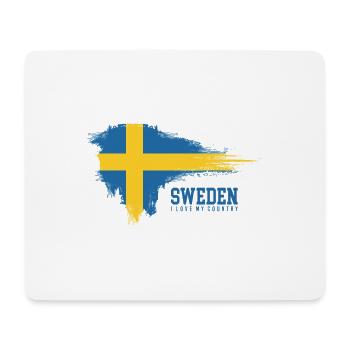 Schwedische Flagge Splash Pride - Mousepad (Querformat) - Weiß - Vorne