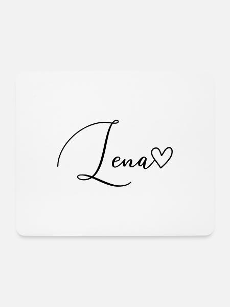 Lena Name Vorname Mädchen - Mousepad (Querformat) - Weiß