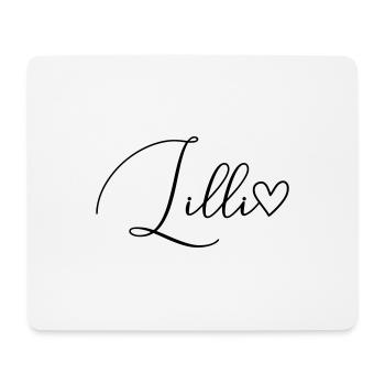 Lilli Surname First Name Girl - Mouse Pad (horizontal) - white - Front
