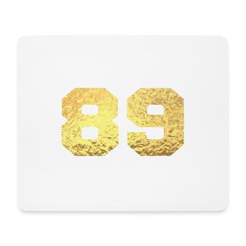 Nummer 89 Gold Glitter - 89. Jahrestag - Mousepad (Querformat) - Weiß - Vorne
