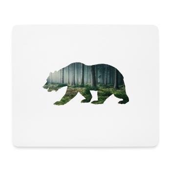 Bear Grizzly Bears Teddy Bear Forest Moonlight - Mouse Pad (horizontal) - white - Front