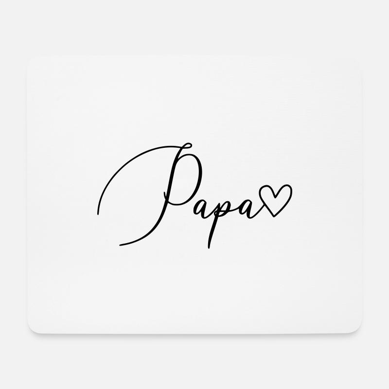 Papa Schrift - Mousepad (Querformat) - Weiß