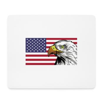 Amerika Flagge mit Adler personalisierbar - Mousepad (Querformat) - Weiß - Vorne