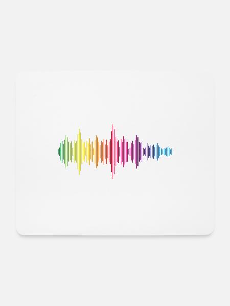 Soundfile - bunt - Mousepad (Querformat) - Weiß