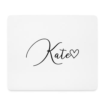 Kate Nom de famille Prénom Fille - Tapis de souris (format paysage) - blanc - Devant