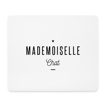 mademoiselle chat - Tapis de souris (format paysage) - blanc - Devant