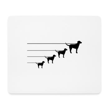 Chien Hund - Tapis de souris (format paysage) - blanc - Devant