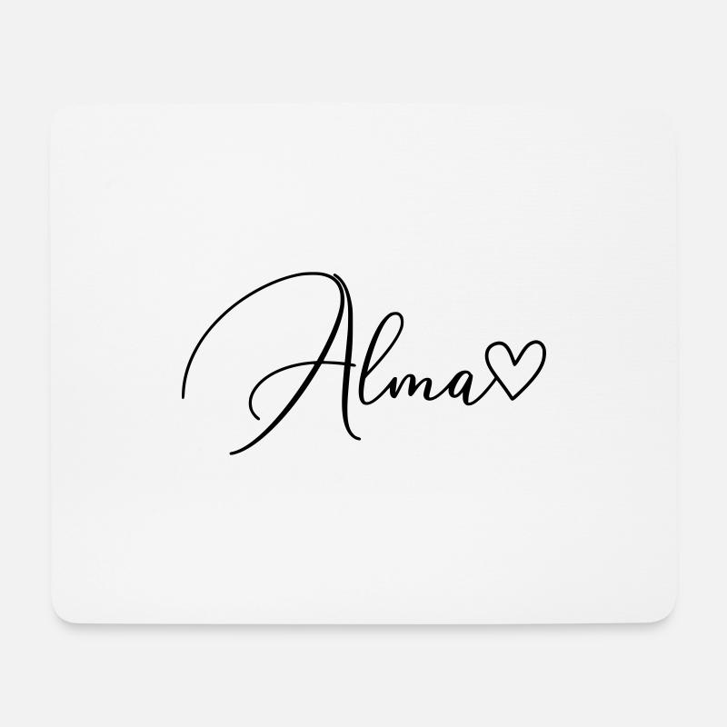 Alma Name Vorname Mädchen - Mousepad (Querformat) - Weiß