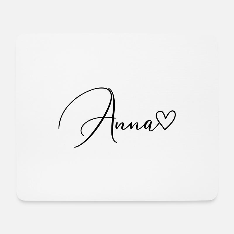Anna Name Vorname Mädchen - Mousepad (Querformat) - Weiß