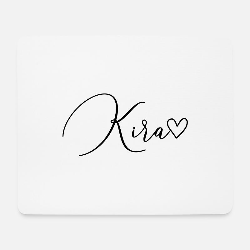 Kira Name Vorname Mädchen - Mousepad (Querformat) - Weiß
