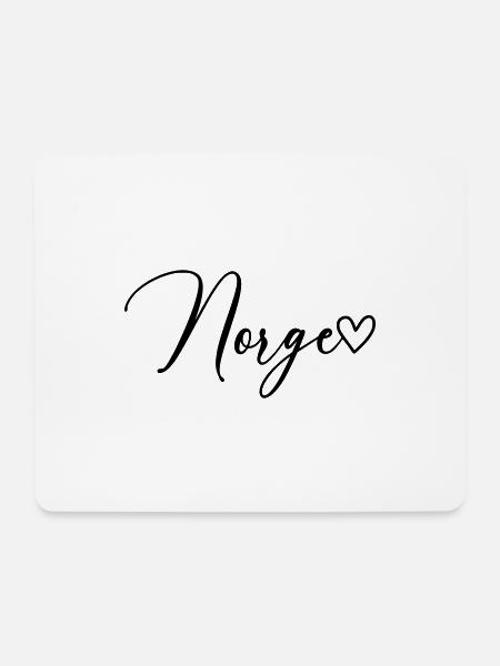 Norge Norwegen Schrift - Mousepad (Querformat) - Weiß