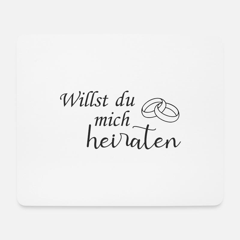 Willst du mich heiraten - Mousepad (Querformat) - Weiß