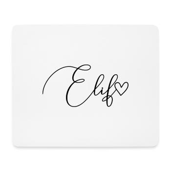 Elif Last Name First Name Girl - Mouse Pad (horizontal) - white - Front