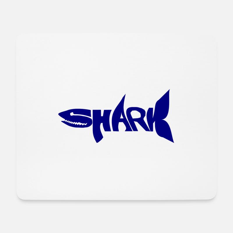 Shark - Mousepad (Querformat) - Weiß