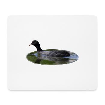 Eurasian Coot - Mouse Pad (horizontal) - white - Front