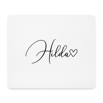 Hilda Nom de famille Prénom Fille - Tapis de souris (format paysage) - blanc - Devant