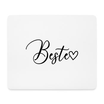 Beste Schrift - Mousepad (Querformat) - Weiß - Vorne