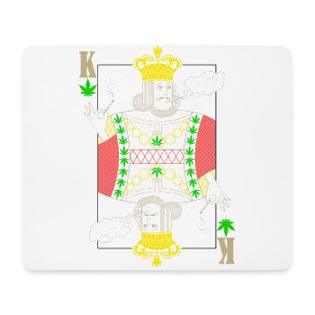 Cannabis reggae king carte à jouer - Tapis de souris (format paysage) - blanc - Devant