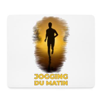 Jogging du Matin - Tapis de souris (format paysage) - blanc - Devant