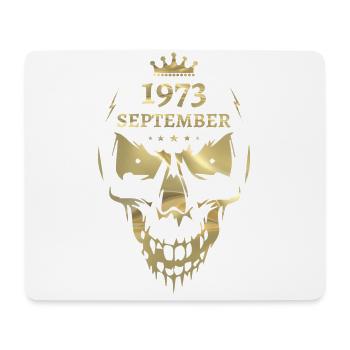 September 1973 Totenkopf Gold - Mousepad (Querformat) - Weiß - Vorne