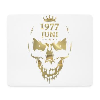 Juni 1977 Totenkopf Gold - Mousepad (Querformat) - Weiß - Vorne