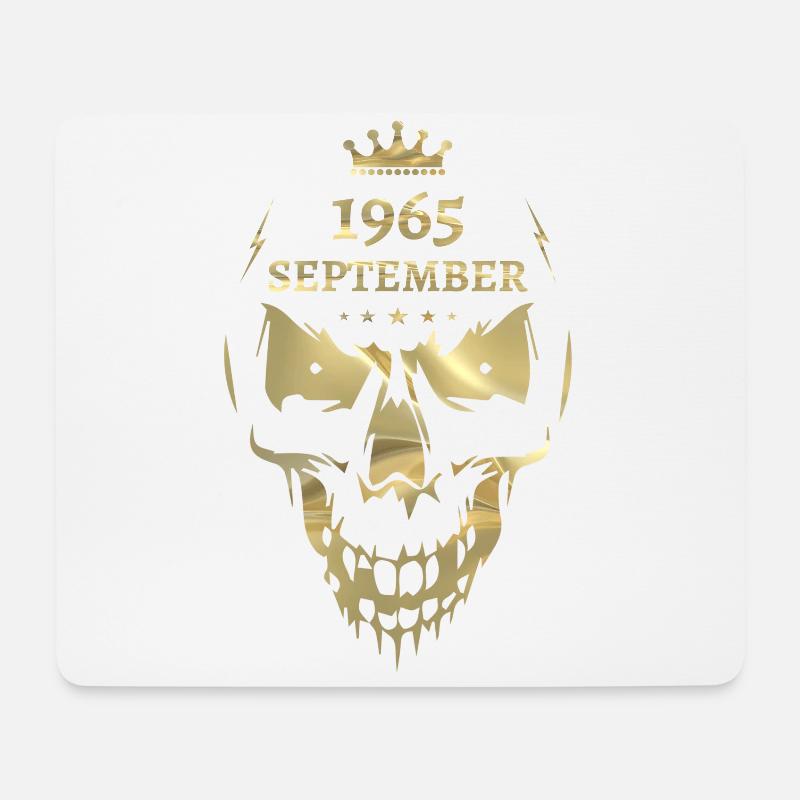 September 1965 Totenkopf Gold - Mousepad (Querformat) - Weiß