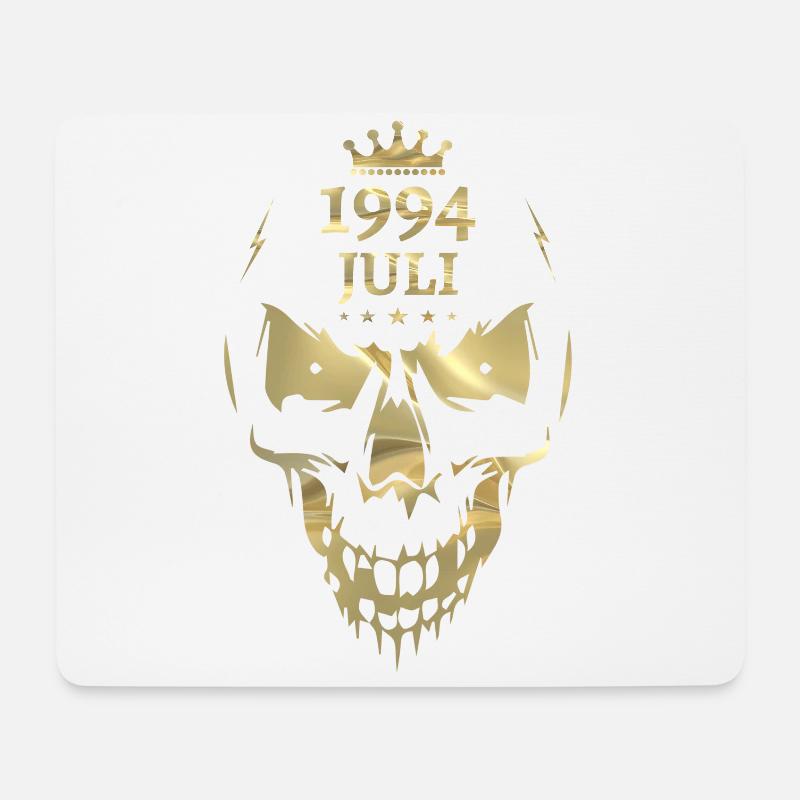 Juli 1994 Totenkopf Gold - Mousepad (Querformat) - Weiß