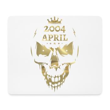 April 2004 Totenkopf Gold - Mousepad (Querformat) - Weiß - Vorne