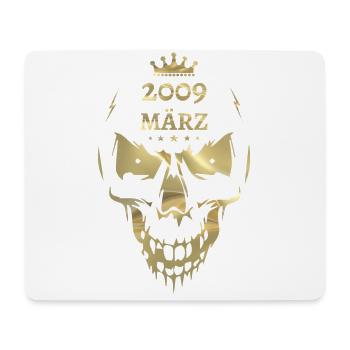 Januar 2009 Totenkopf Gold - Mousepad (Querformat) - Weiß - Vorne