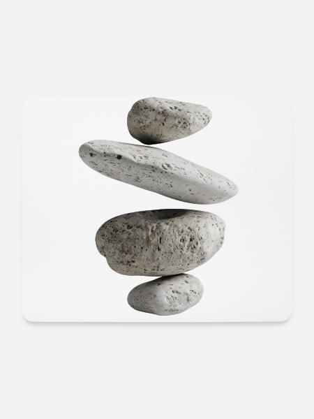 Steine - Mousepad (Querformat) - Weiß