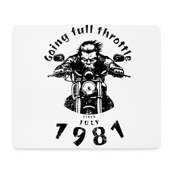 44. Anniversaire Plein régime depuis 07/1981 - Tapis de souris (format paysage) - blanc - Devant