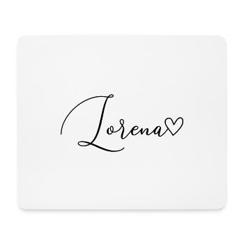 Lorena Surname First Name Girl - Mouse Pad (horizontal) - white - Front