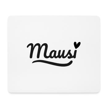 Mausi Schrift Herz - Mousepad (Querformat) - Weiß - Vorne