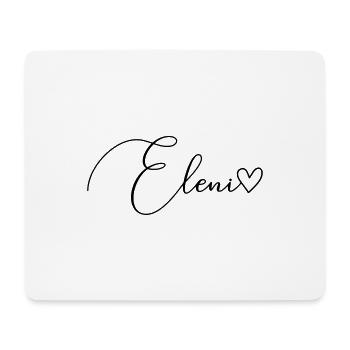 Eleni Surname First Name Girl - Mouse Pad (horizontal) - white - Front
