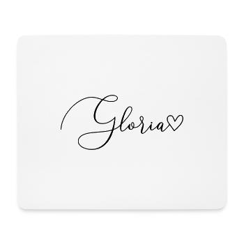Gloria Nom de famille Prénom Fille - Tapis de souris (format paysage) - blanc - Devant