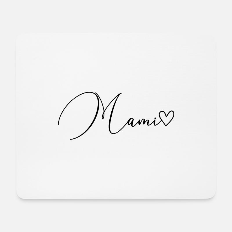 Mami Schrift - Mousepad (Querformat) - Weiß