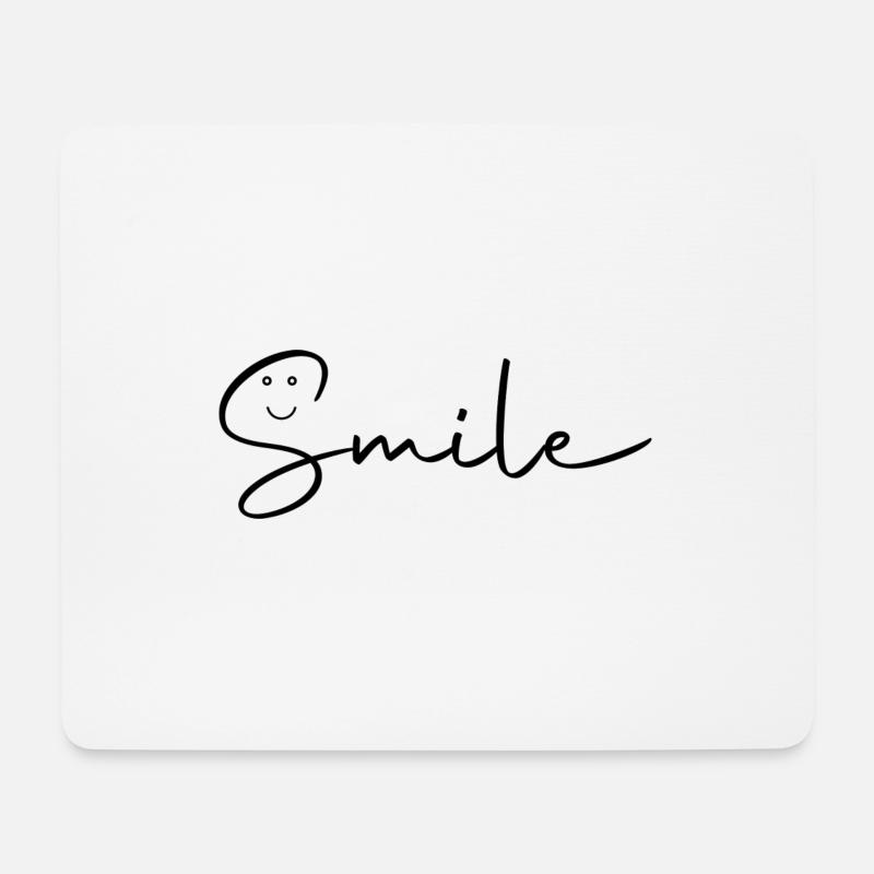 Smile Skript - Mousepad (Querformat) - Weiß