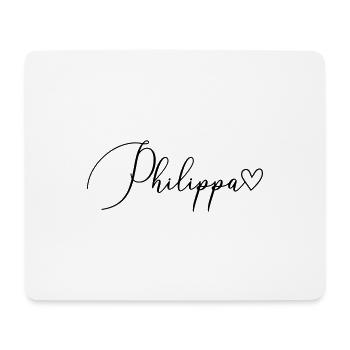 Philippa Nom de famille Prénom Fille - Tapis de souris (format paysage) - blanc - Devant