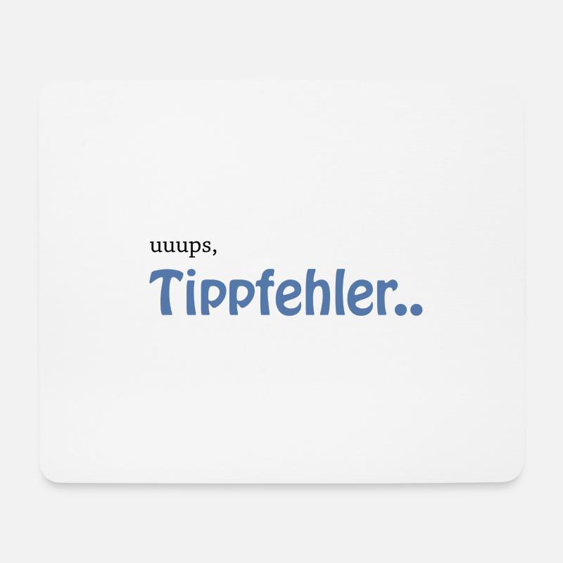Tippfehler zu hohem QI - Mousepad (Querformat) - Weiß