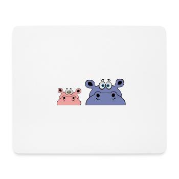huhu hello moin day meal lookuck gift animal - Mouse Pad (horizontal) - white - Front